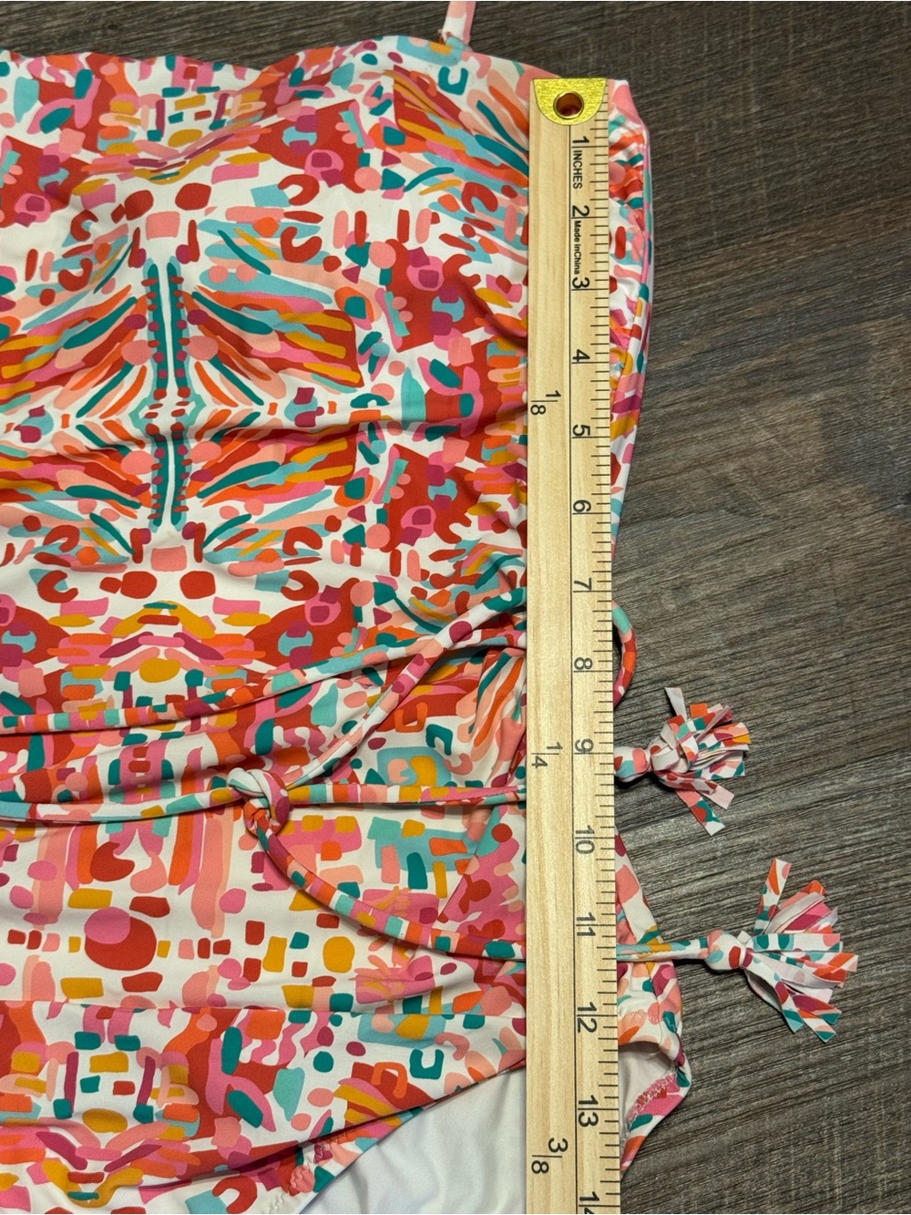 Helen Jon Tassel Belt Bandeau One-Piece | Jungle De Rio Sz L - Picture 9 of 15